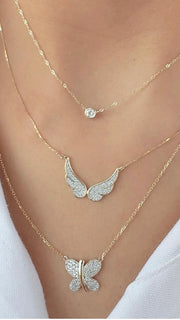 Wilderness Diamond Butterfly Necklace